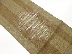 紐通し菱模様織出し名古屋帯